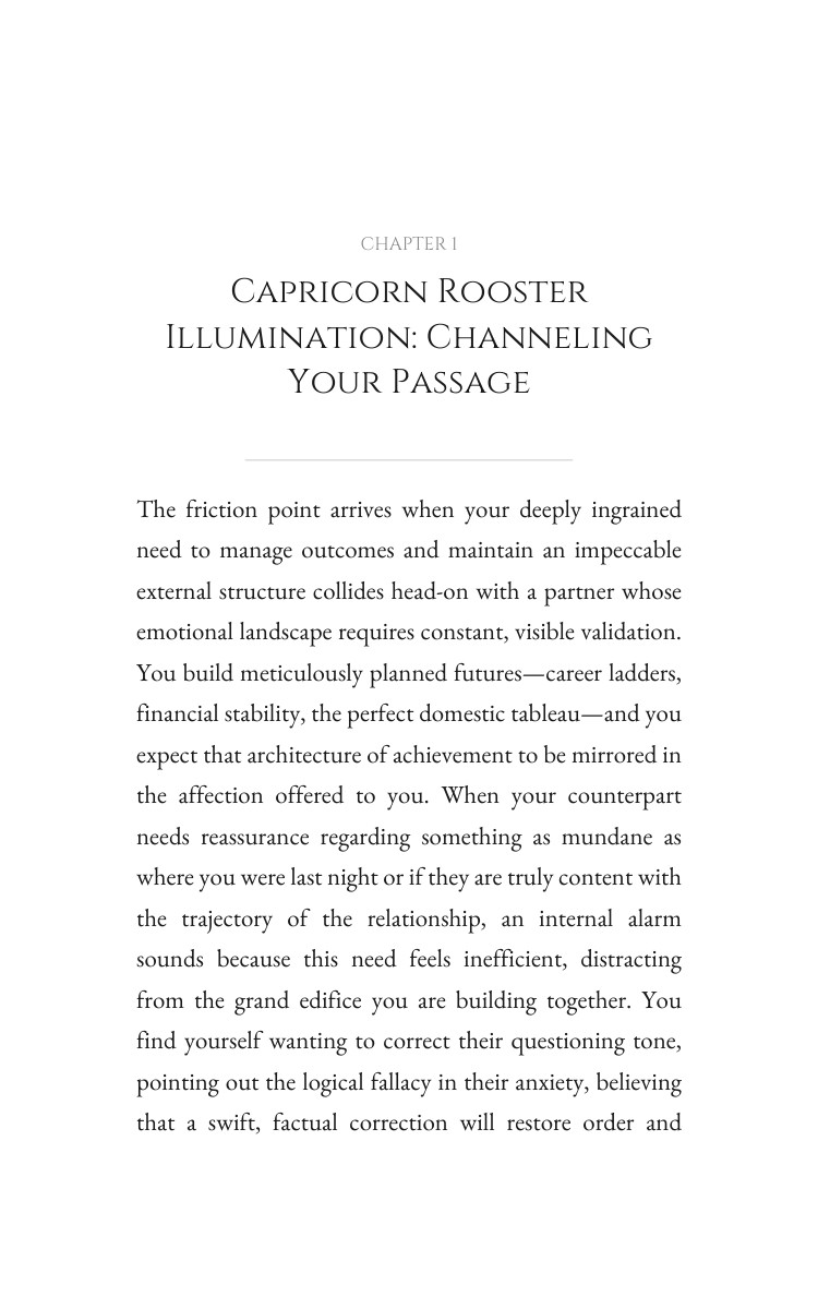 Capricorn Rooster: Love Relationships Clarity interior preview