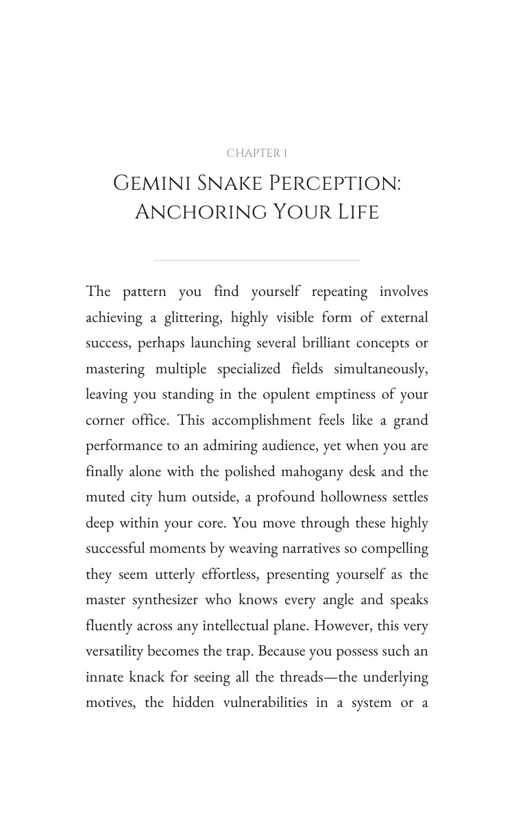 Career Success Code: Gemini Snake interior preview
