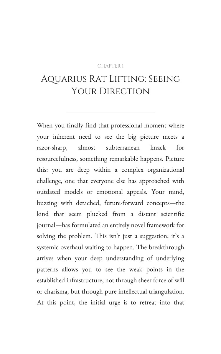 Career Success Framework: Aquarius Rat interior preview