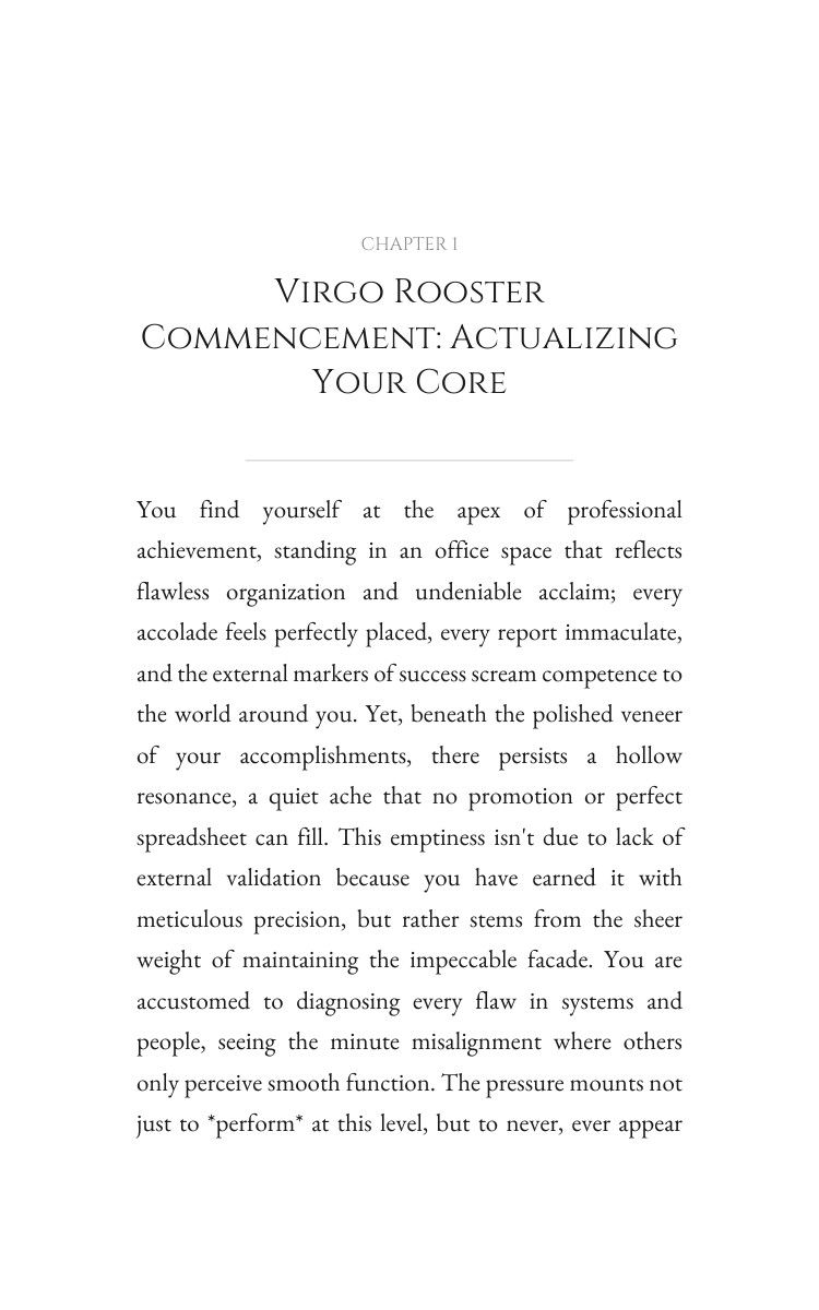 Career Success Framework: Virgo Rooster interior preview