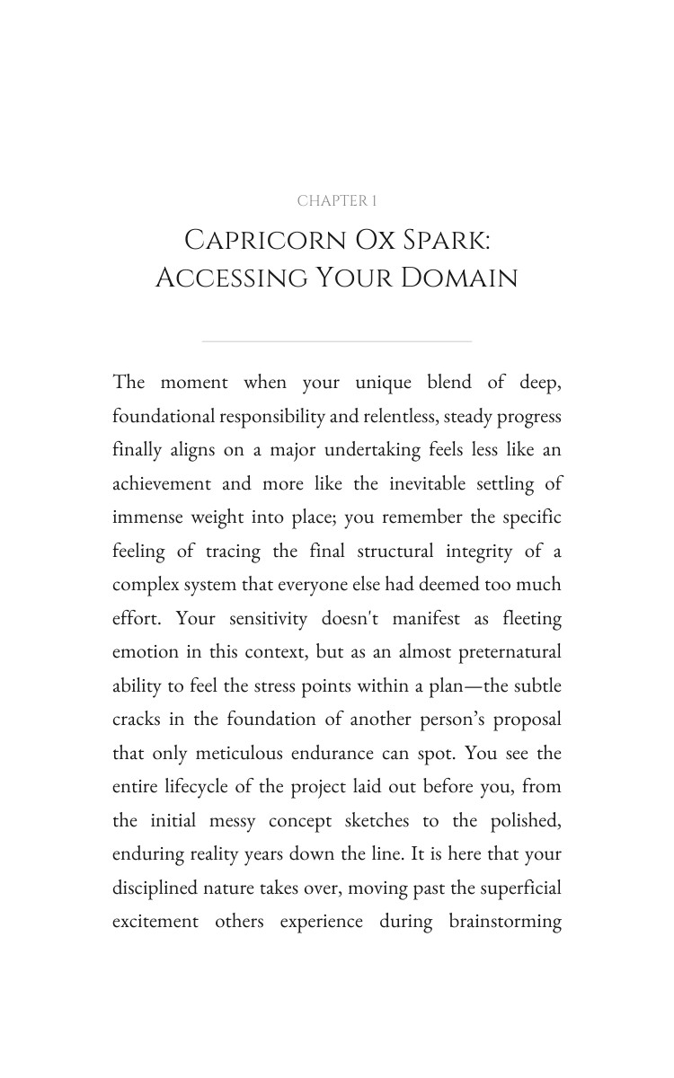 Career Success Manual for Capricorn Ox: Your Force Consolidated interior preview