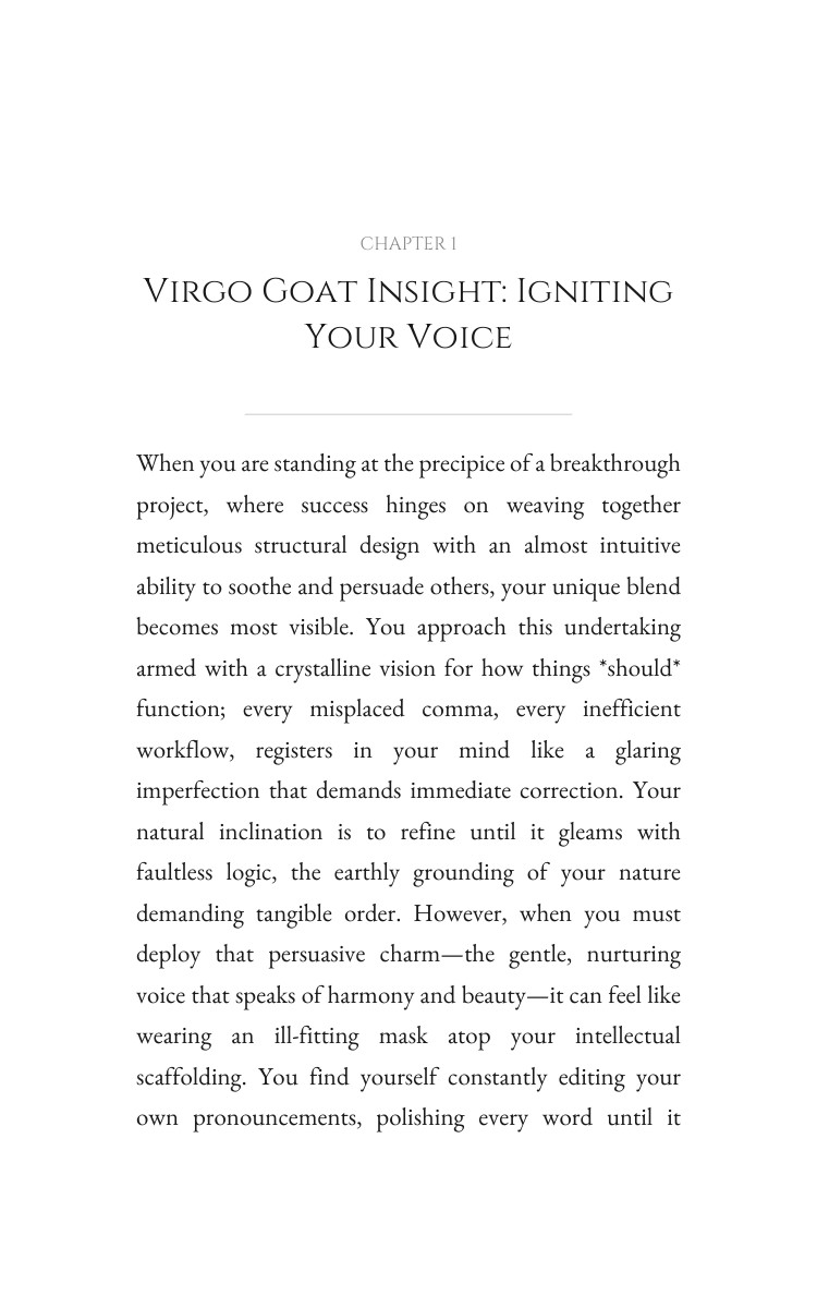 Career Success System: Virgo Goat interior preview