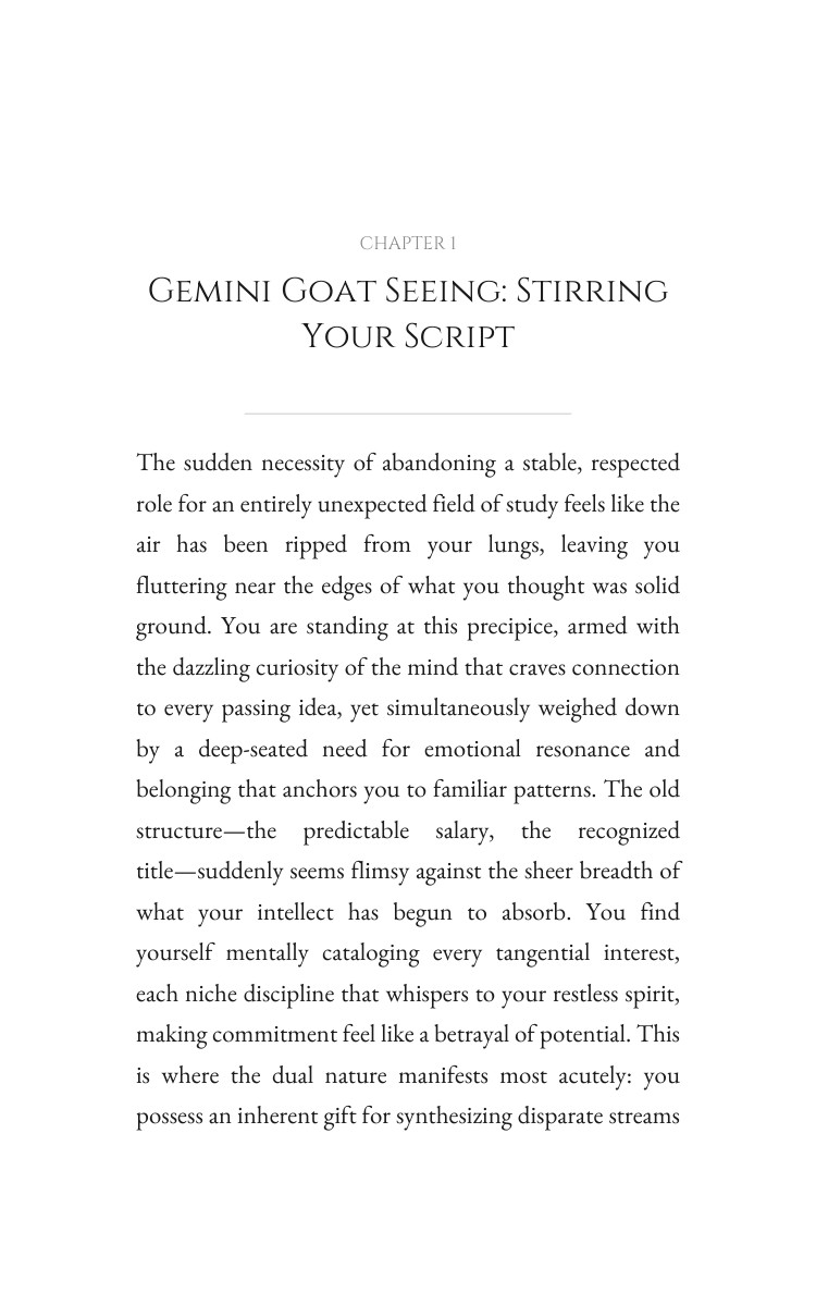 Gemini Goat: Career Success Transformation interior preview