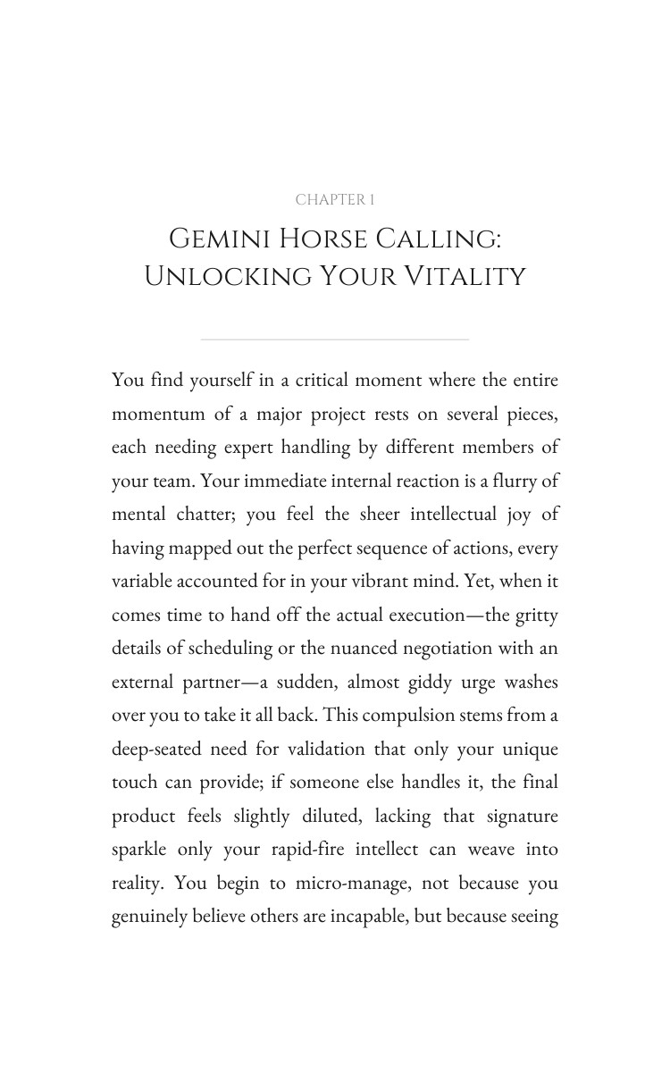 Gemini Horse: Leadership Transformation interior preview
