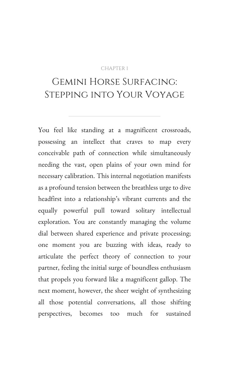 Gemini Horse: Love Relationships Blueprint interior preview