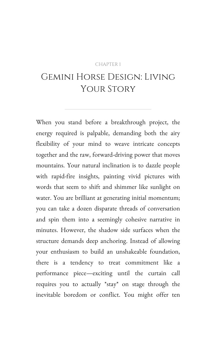 Gemini Horse: Mastering Career Success interior preview
