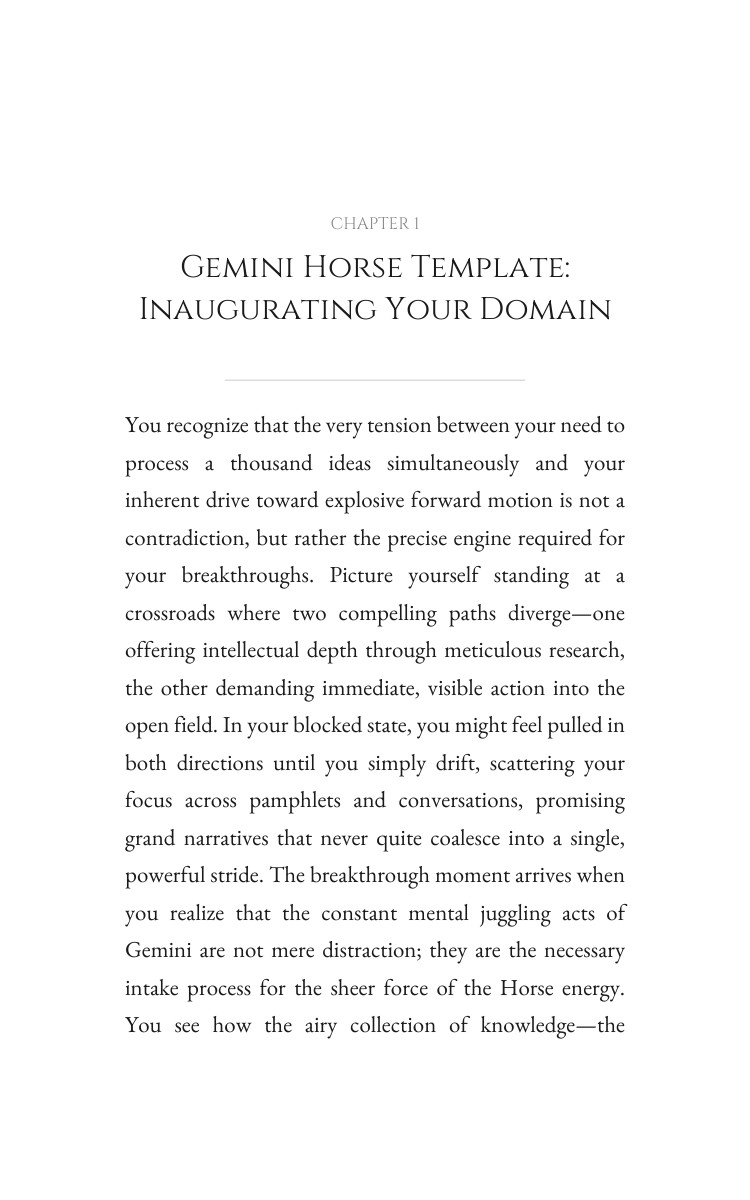 Gemini Horse Personal Growth Breakthrough: Your Expression Elevated interior preview
