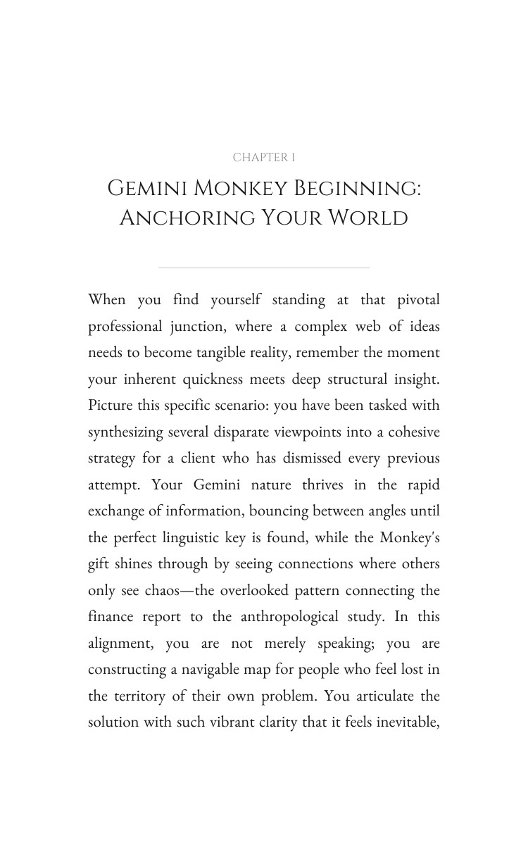 Gemini Monkey Career Success Protocol: Ignite Your Vision interior preview