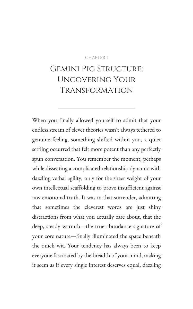 Gemini Pig Personal Growth Framework: Refine Your Story interior preview