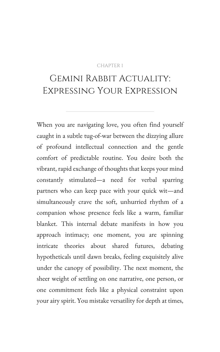 Gemini Rabbit Love Relationships Companion: Harness Your Self interior preview