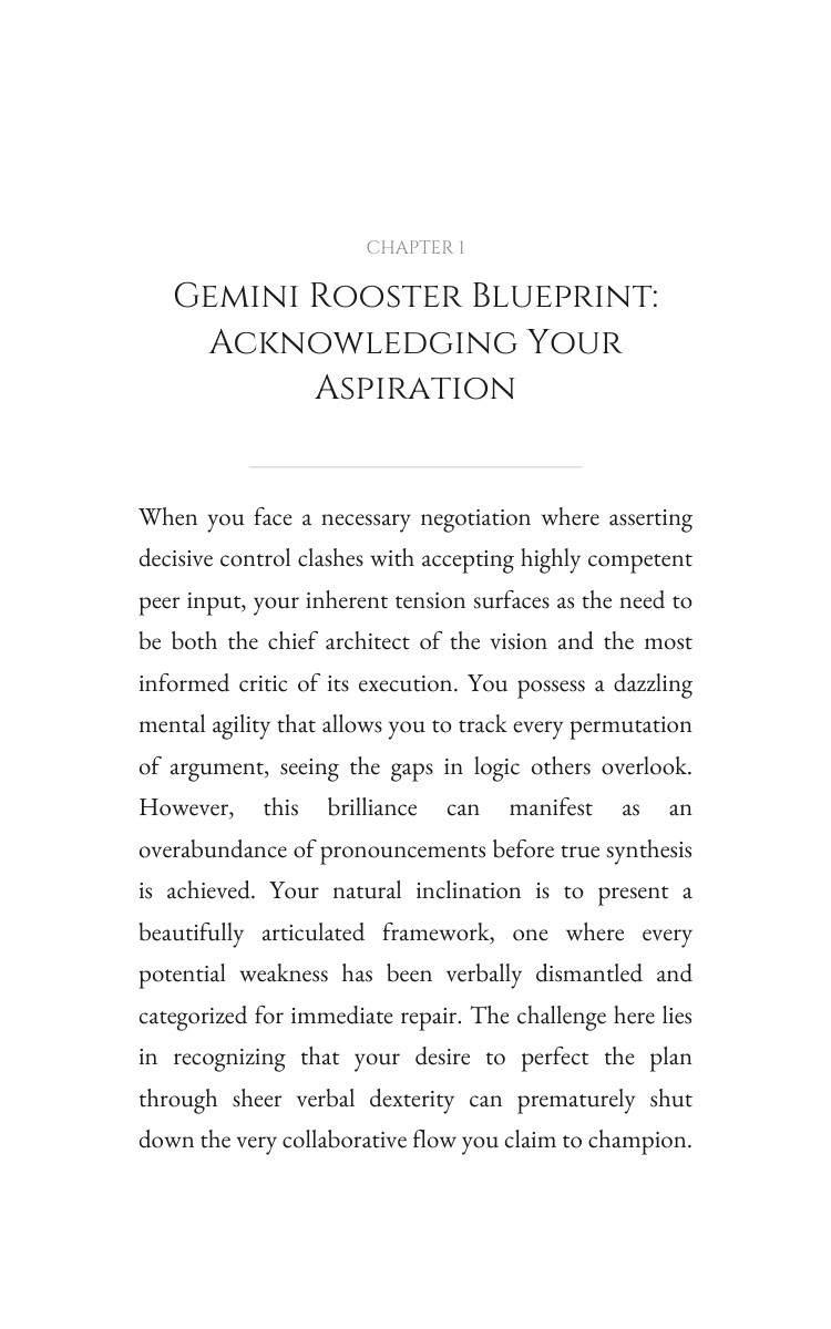 Gemini Rooster: Leadership Integration interior preview