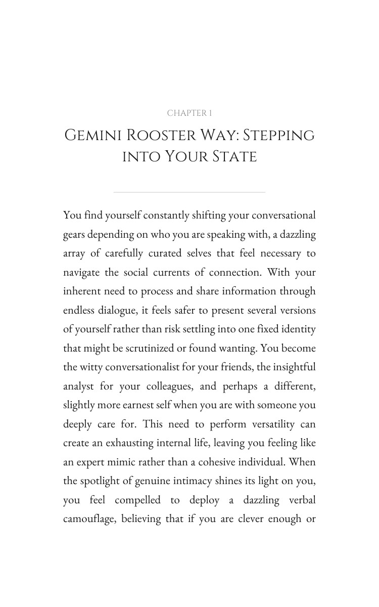 Gemini Rooster Love Relationships Manual: Establish Your Rise interior preview