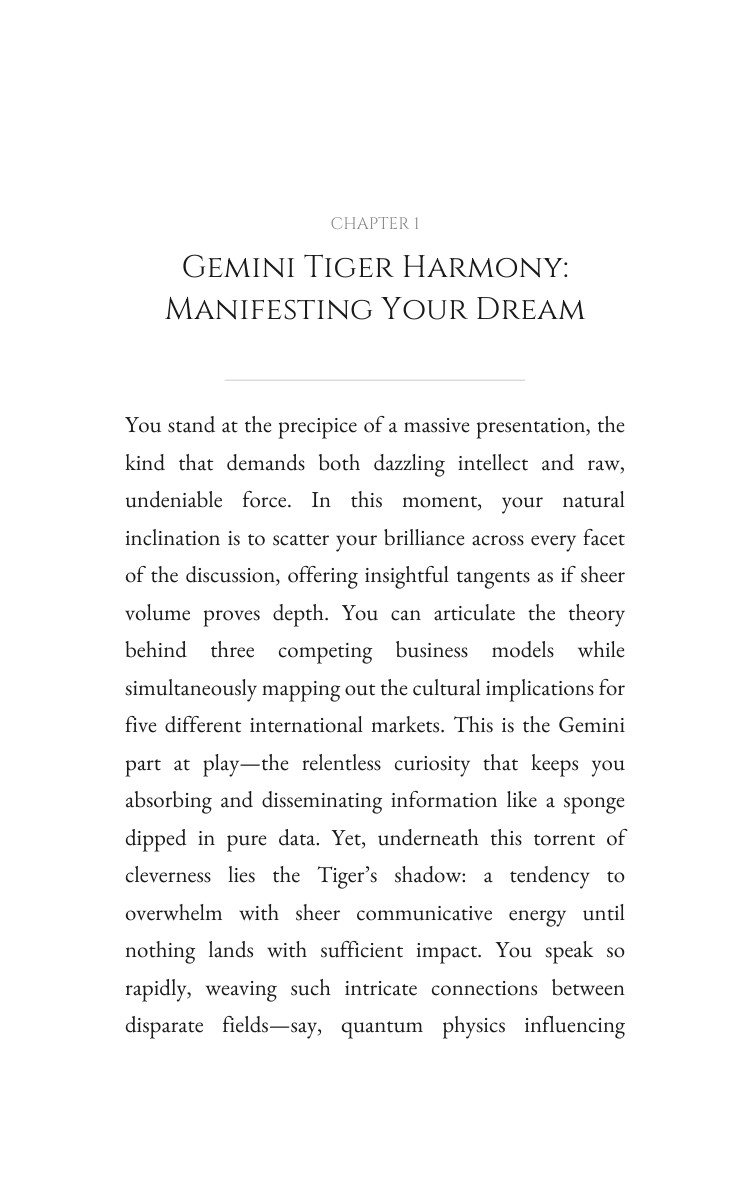 Gemini Tiger Career Success Keystone: Your Spark Embodied interior preview