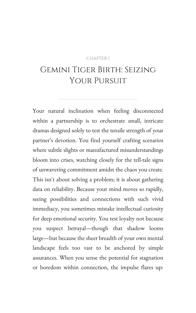 Gemini Tiger Mastery: Love Relationships interior preview