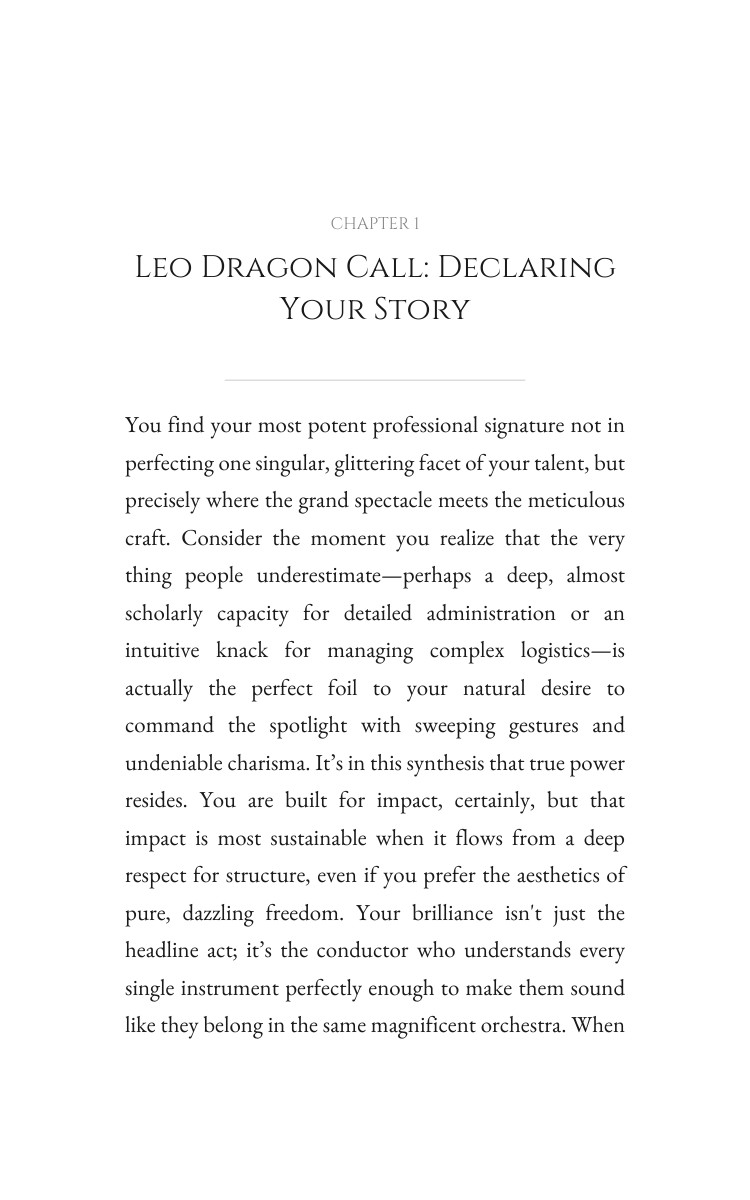 Leo Dragon Career Success Protocol: Secure Your Soul interior preview