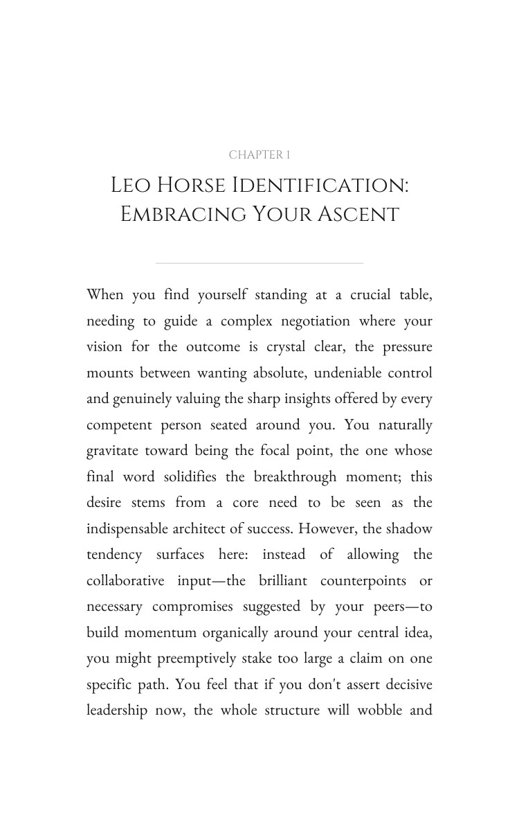 Leo Horse Leadership Excellence Guide: Direct Your Flame interior preview