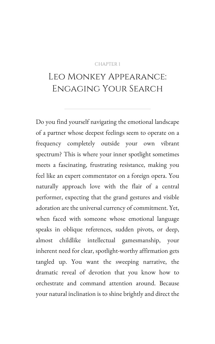 Leo Monkey: Love Relationships Clarity interior preview
