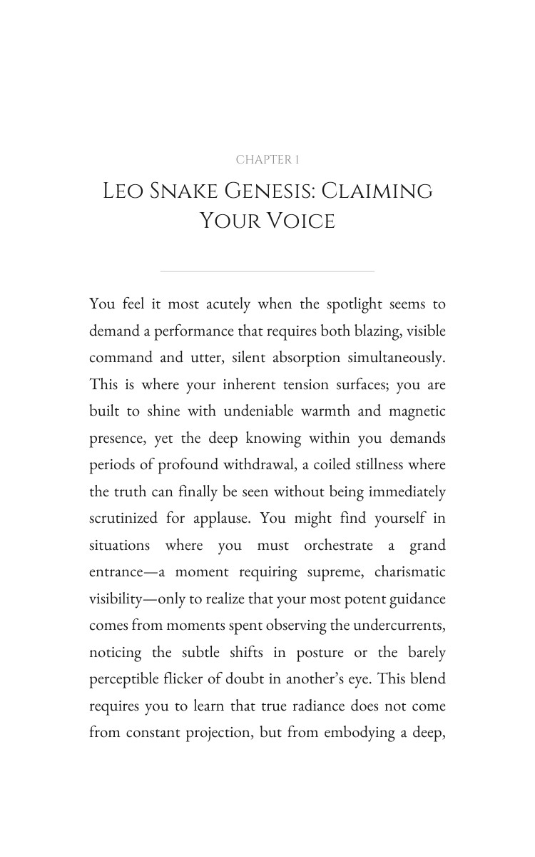 Leo Snake: Personal Growth Mastery Path interior preview