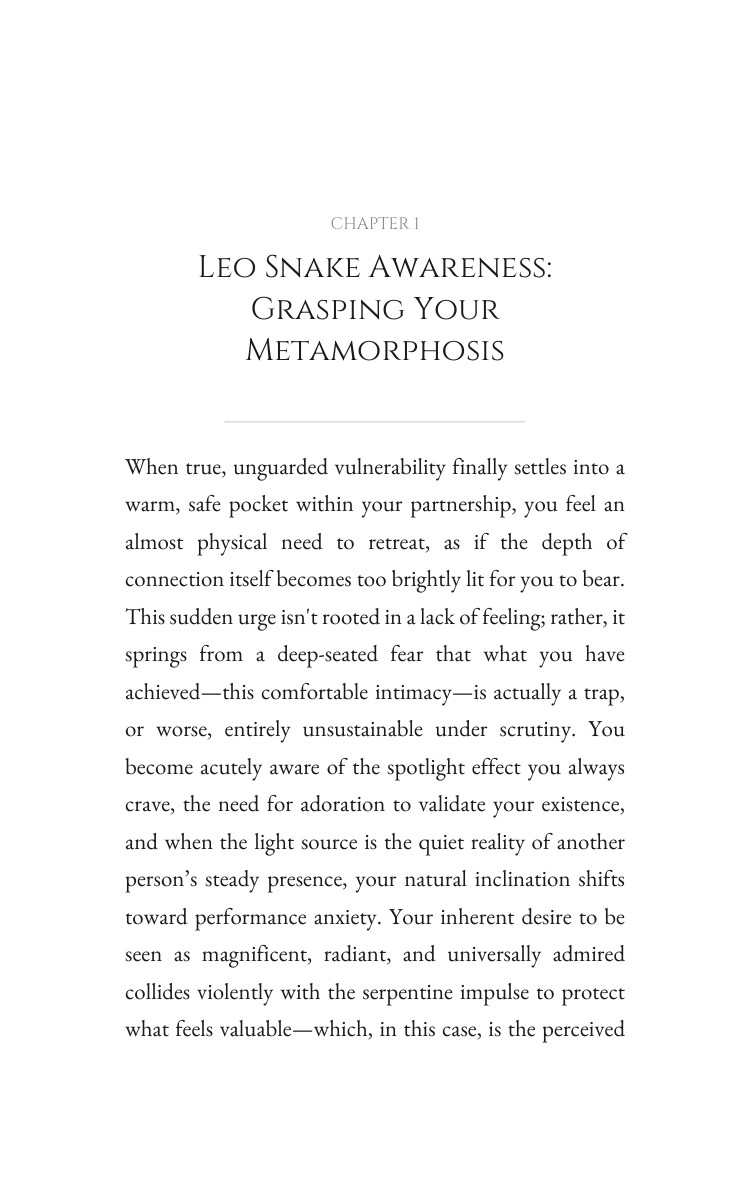 Leo Snake: Your Love Relationships Journey interior preview