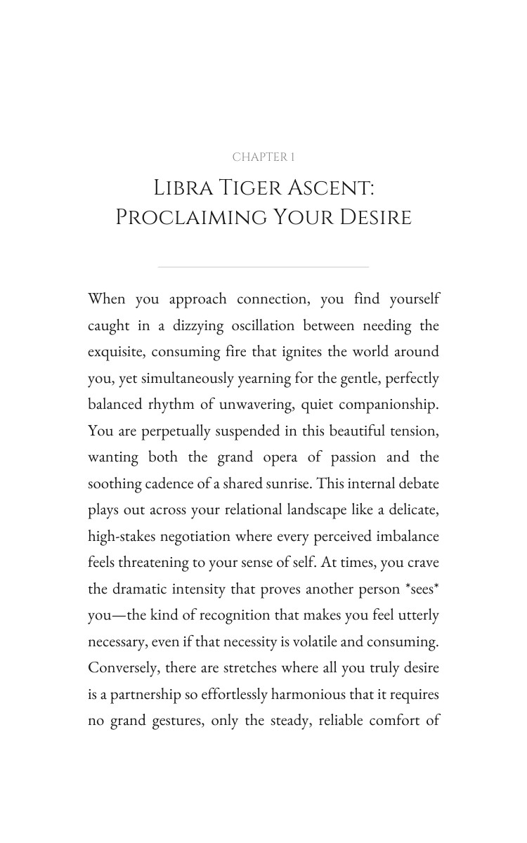 Libra Tiger: Your Love Relationships Blueprint interior preview