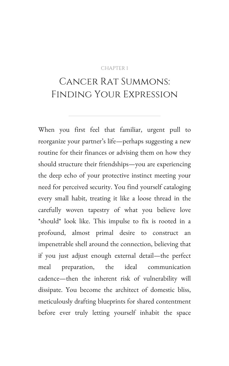 Love Relationships Mastery: Cancer Rat interior preview