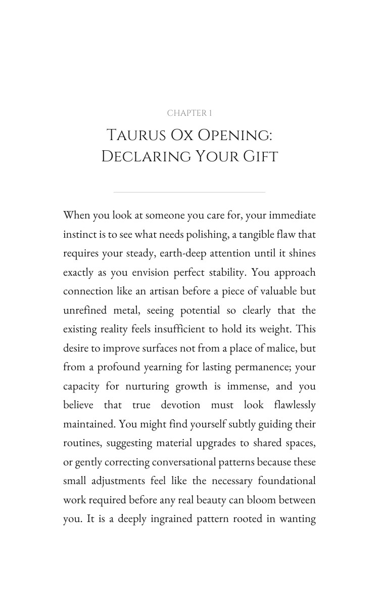 Love Relationships Path for Taurus Ox: Structure Your Search interior preview