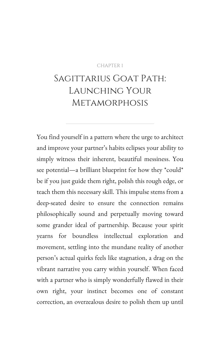 Love Relationships Strategy: Sagittarius Goat interior preview