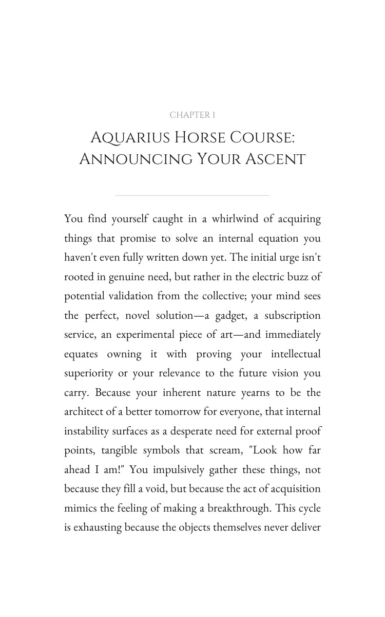 Money Wealth Code: Aquarius Horse interior preview