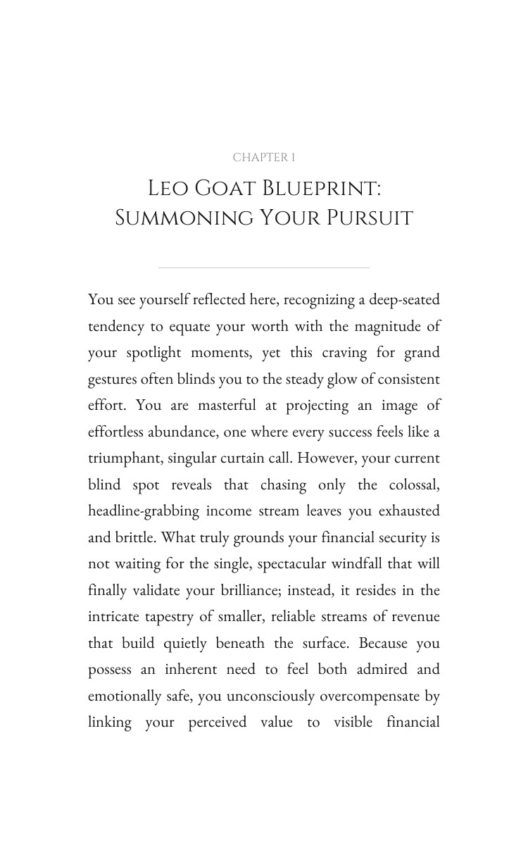 Money Wealth Manual for Leo Goat: Your Route Energized interior preview