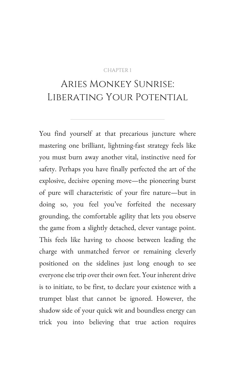 Personal Growth Blueprint for Aries Monkey: Architect Your Yearning interior preview