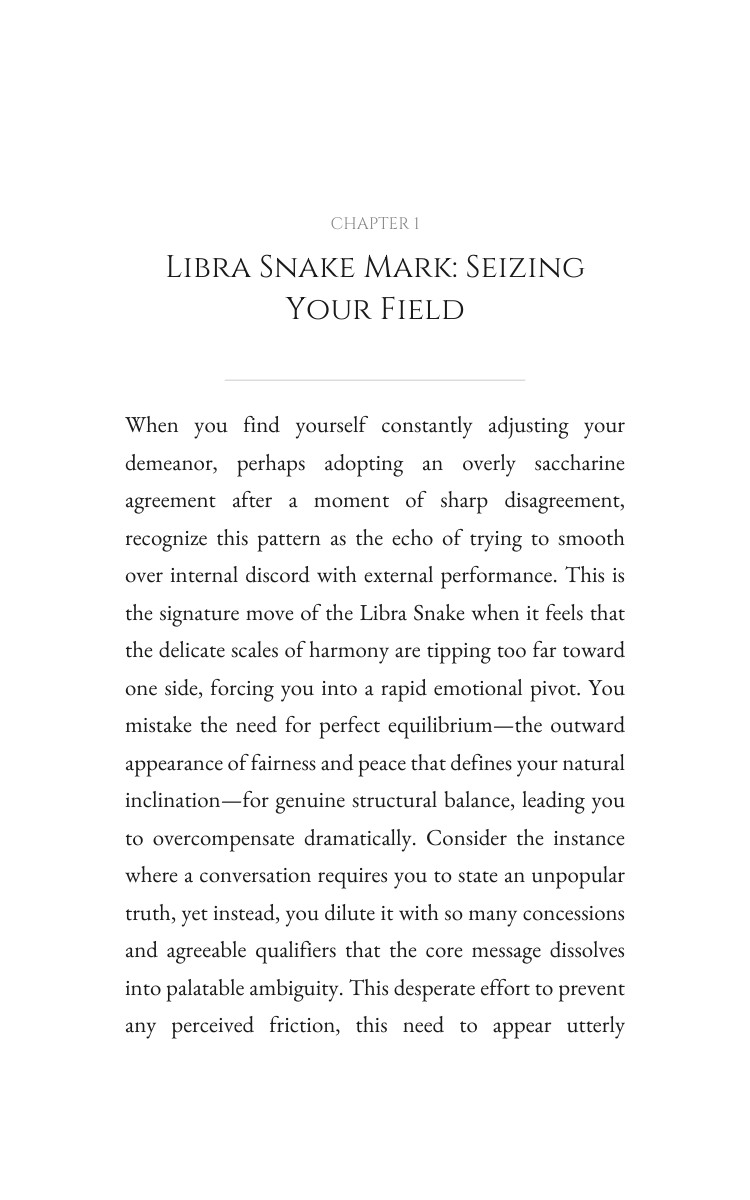 Personal Growth Blueprint for Libra Snake: Your Ability Forged interior preview