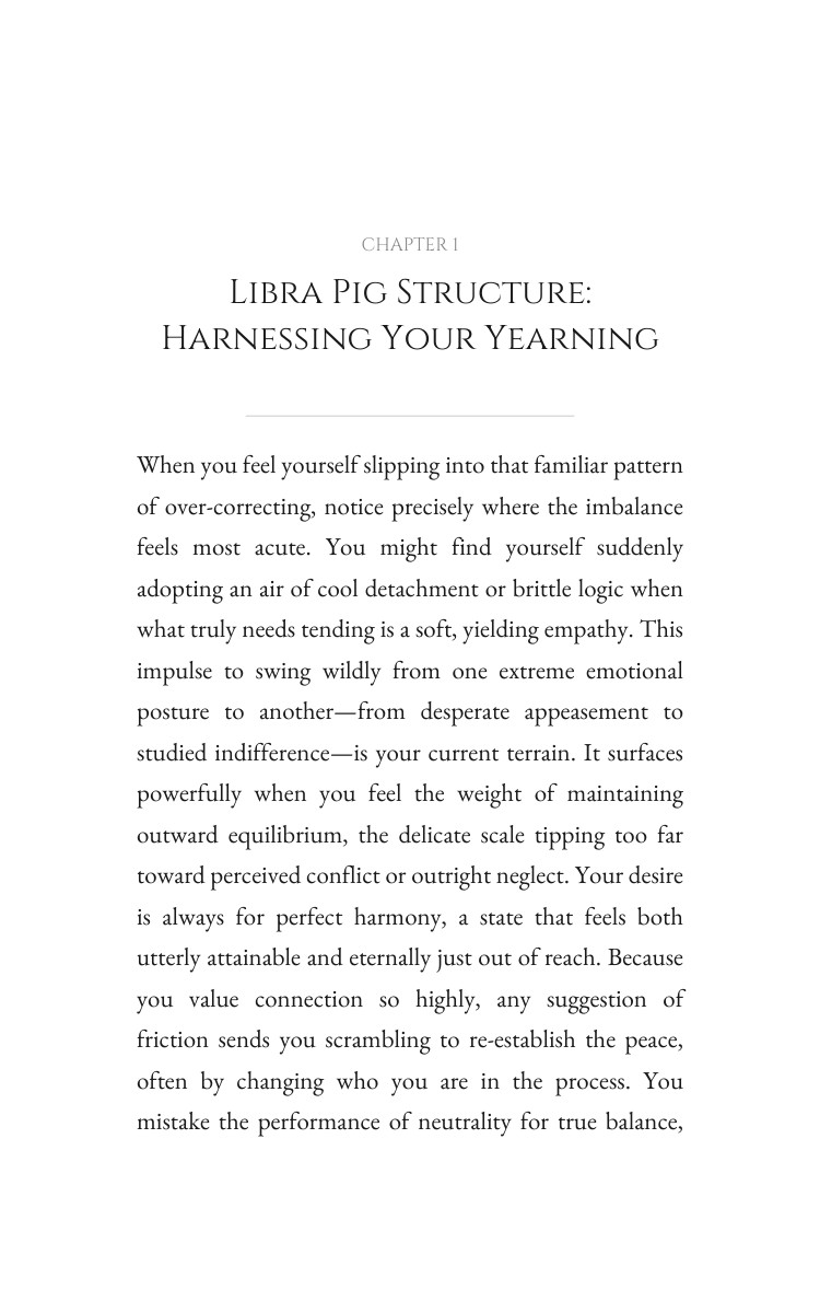 Personal Growth Manual for Libra Pig: Your World Streamlined interior preview