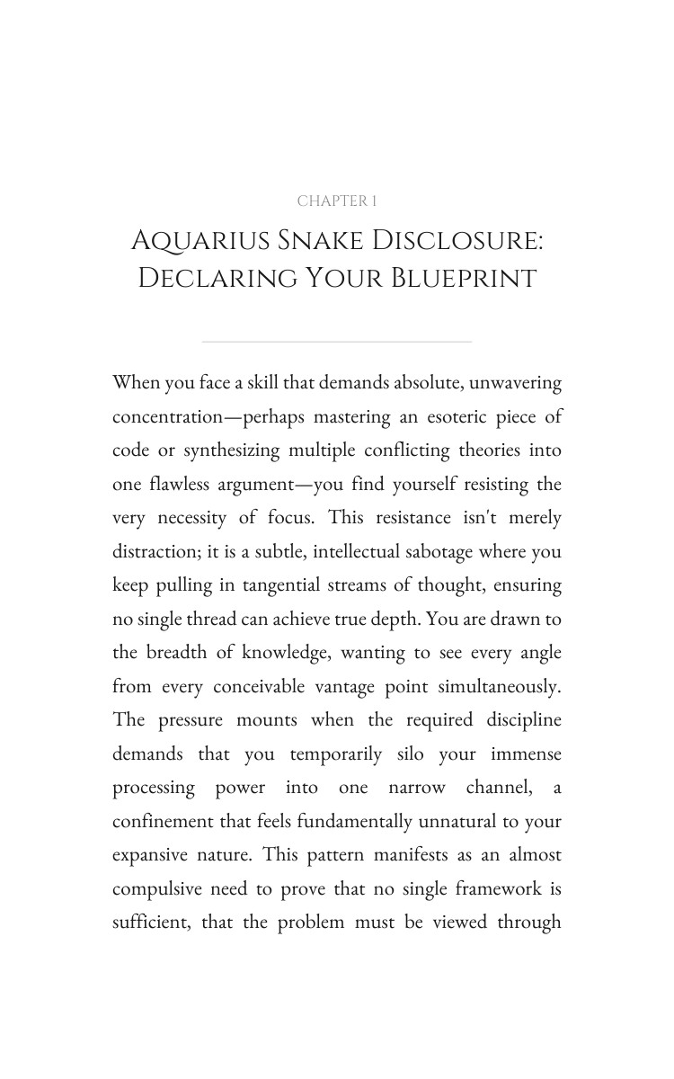 Personal Growth Protocol: Aquarius Snake interior preview
