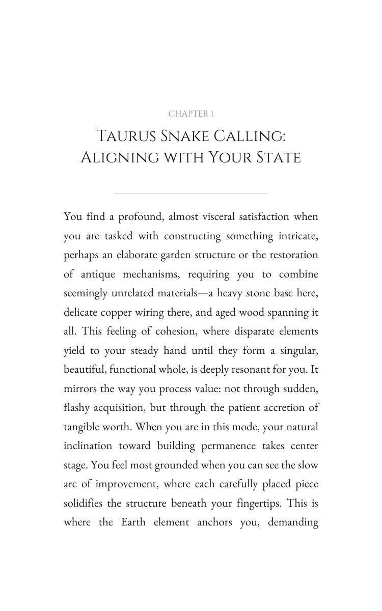 Personal Growth Toolkit for Taurus Snake: Claim Your Search interior preview