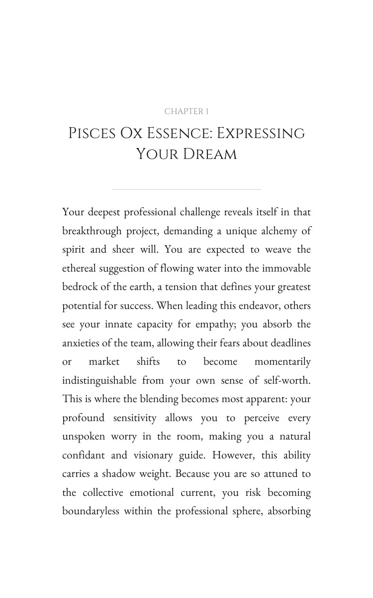 Pisces Ox Career Success Essentials: Your Blueprint Synthesized interior preview