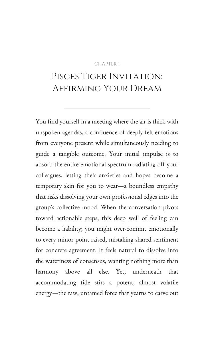 Pisces Tiger Career Success Accelerator: Your Mission Unleashed interior preview