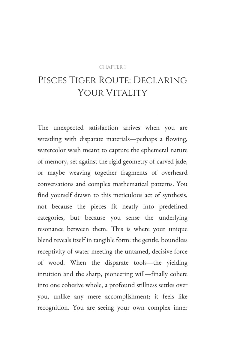 Pisces Tiger Guide to Personal Growth: Optimize Your Discipline interior preview