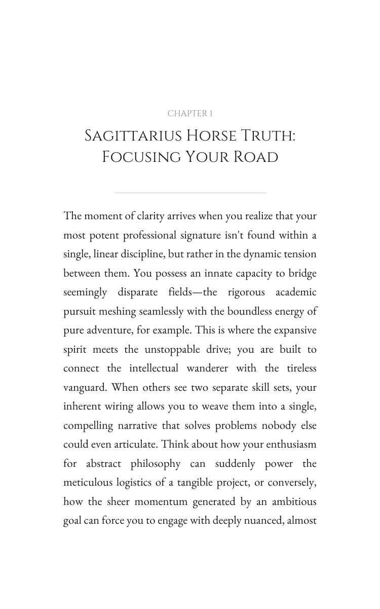 Sagittarius Horse Career Success Resource: Your Spark Clarified interior preview