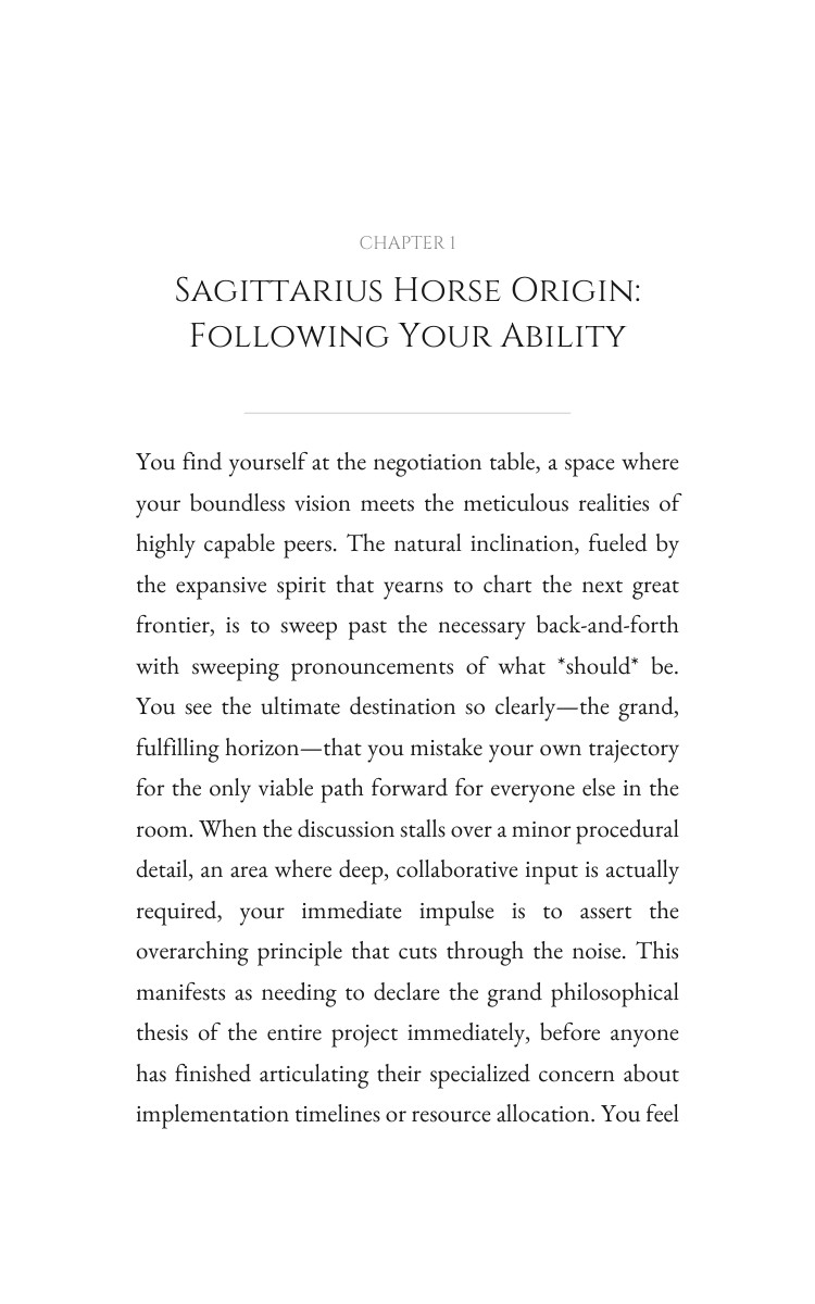 Sagittarius Horse: Leadership Amplification interior preview