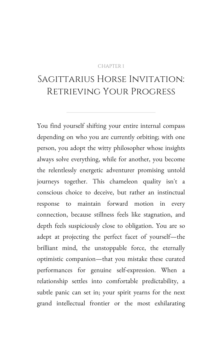 Sagittarius Horse: Love Relationships Activation interior preview