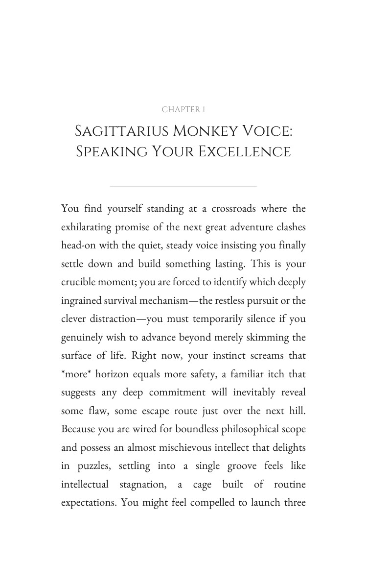 Sagittarius Monkey: Personal Growth Unlocked interior preview