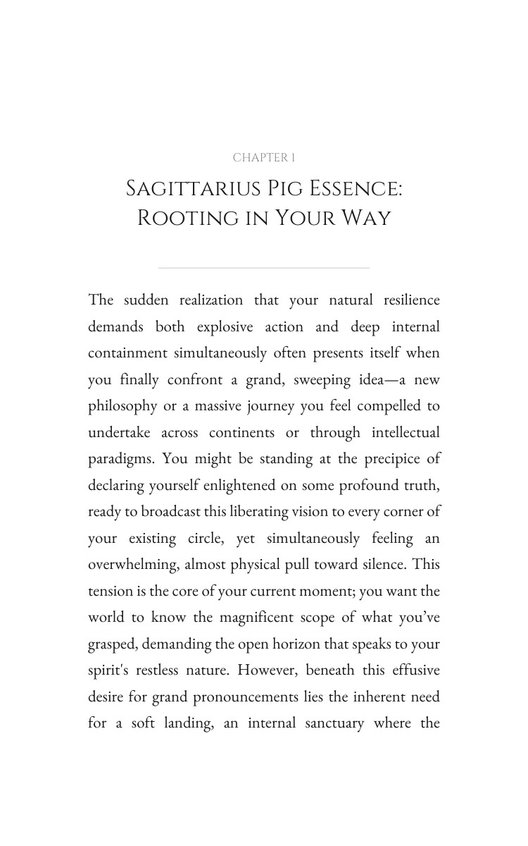 Sagittarius Pig: Personal Growth Optimization interior preview