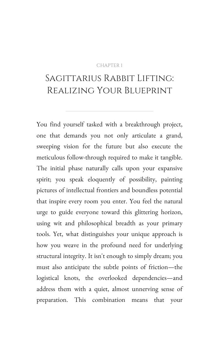 Sagittarius Rabbit Mastery: Career Success interior preview
