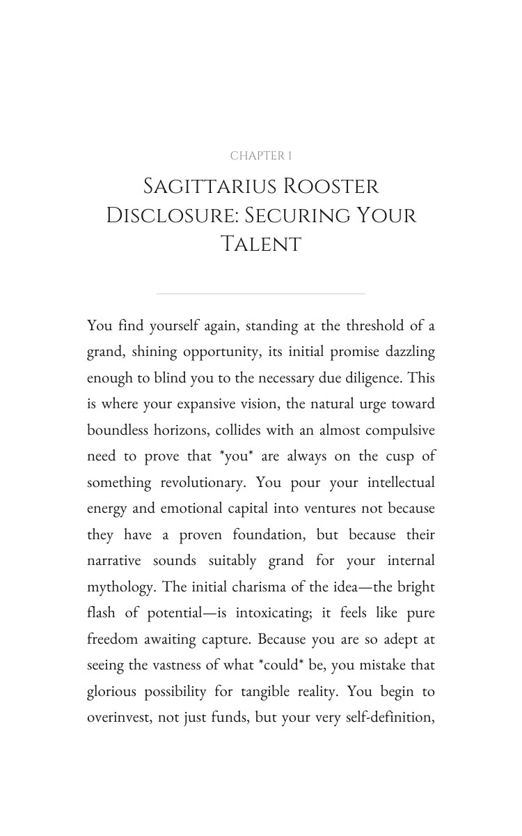 Sagittarius Rooster Money Wealth Navigator: Your Progress Illuminated interior preview