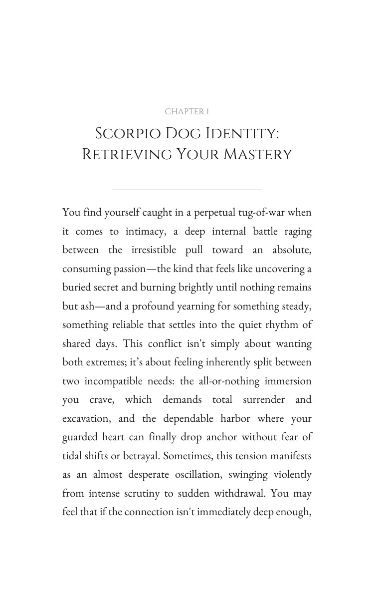 Scorpio Dog: Love Relationships Blueprint interior preview