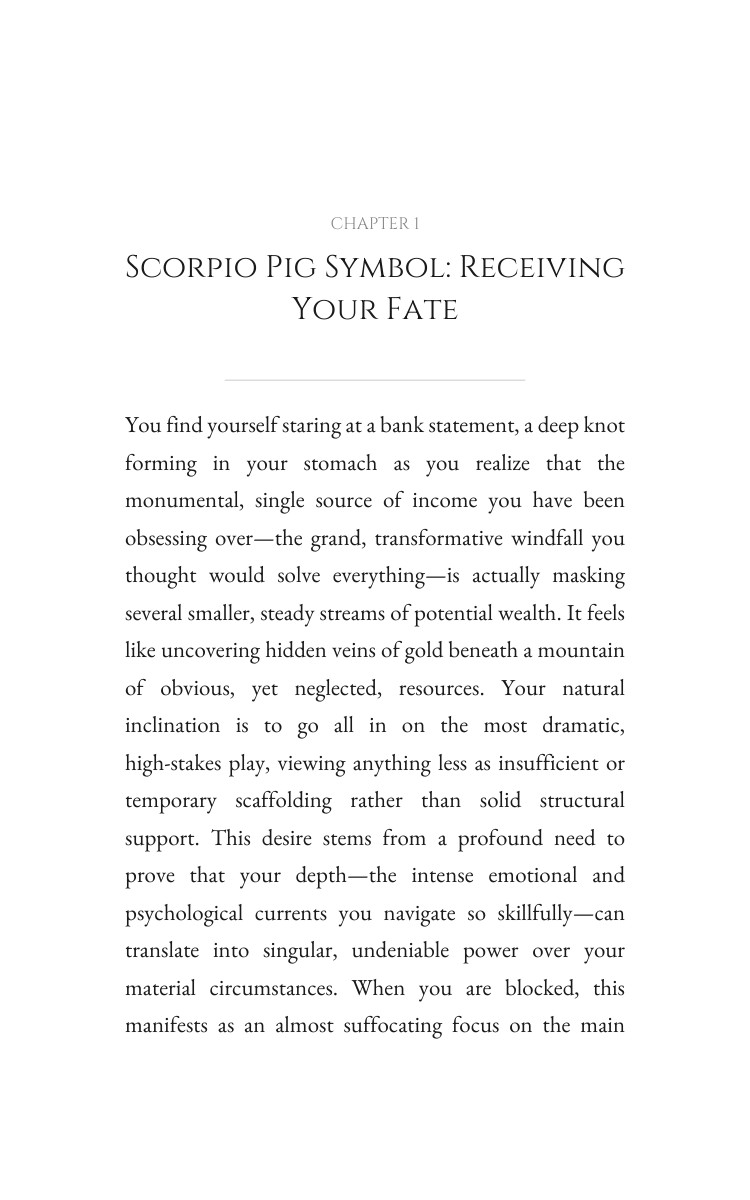 Scorpio Pig: Money Wealth Activation interior preview