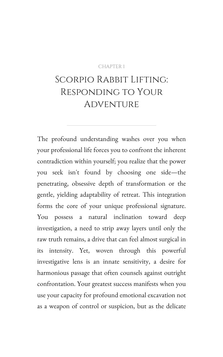 Scorpio Rabbit: Career Success Realization interior preview