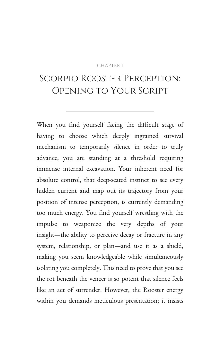 Scorpio Rooster Personal Growth Excellence Guide: Your Ability Harmonized interior preview