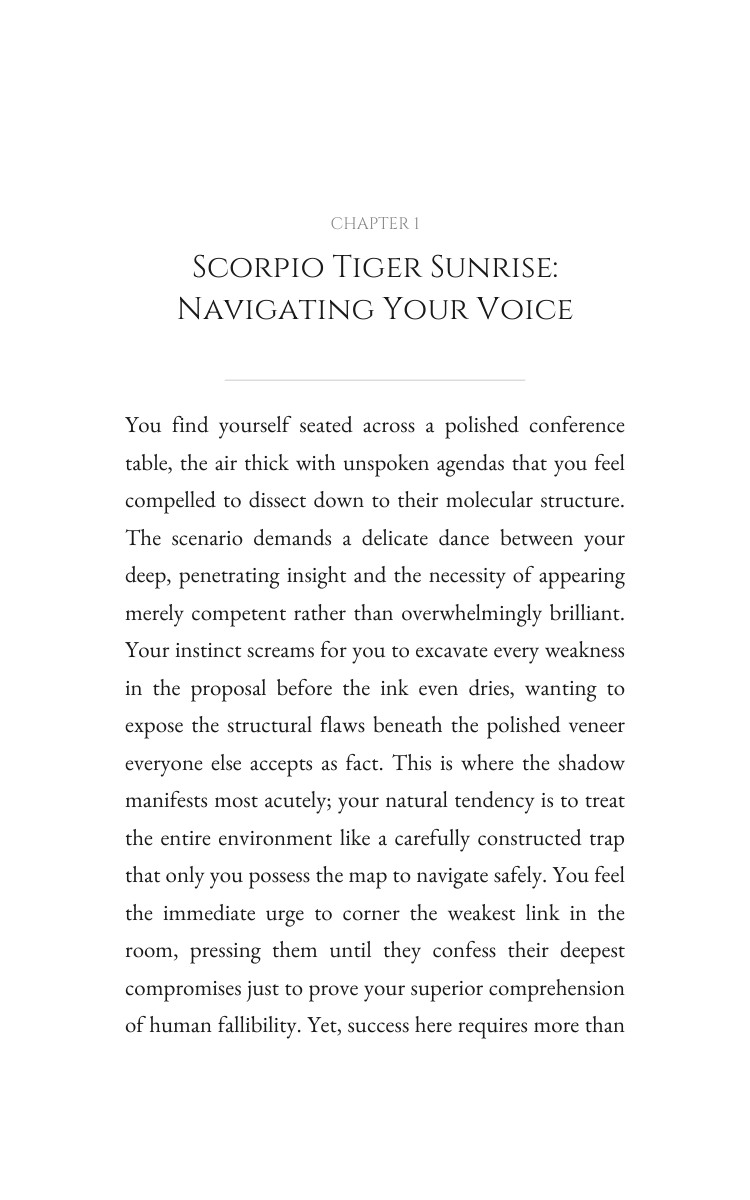 Scorpio Tiger Approach to Career Success: Integrate Your Power interior preview