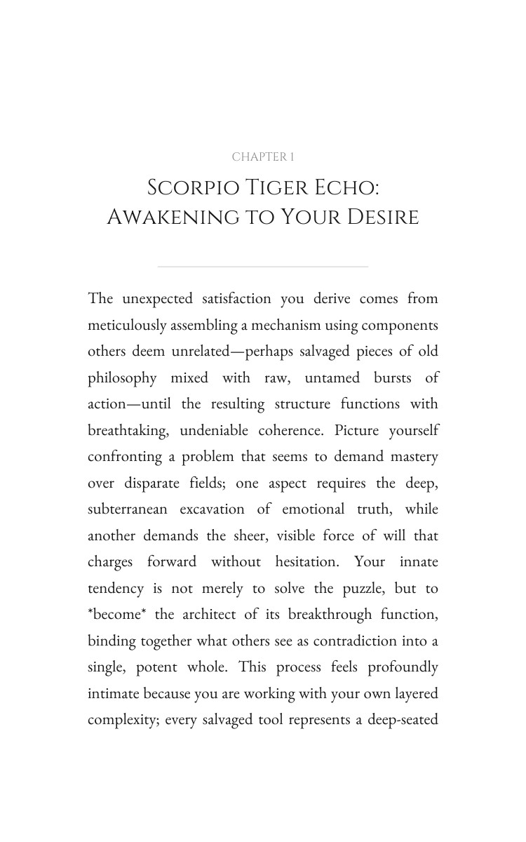 Scorpio Tiger Personal Growth Excellence Guide: Command Your Method interior preview